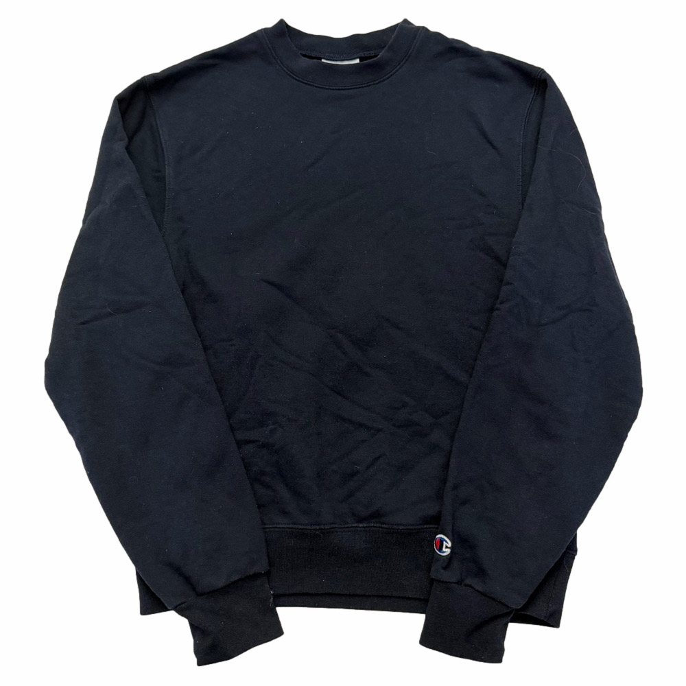 Champion Men Small Eco Classic Navy Blue Crewneck Pullover Sweatshirt Uniform